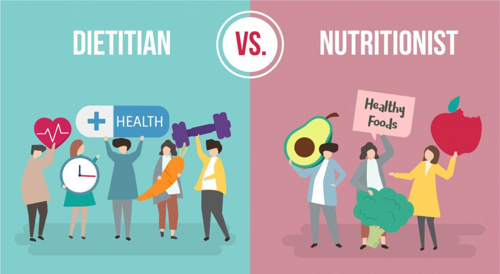 The difference between a nutritionist and a dietitian